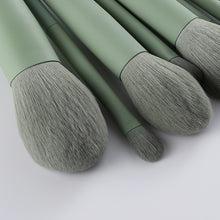 Load image into Gallery viewer, 11pcs Natural Hair Green Makeup Brushes