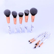 Load image into Gallery viewer, 10Pcs/Set Professional Makeup Brushes Marbling Handle