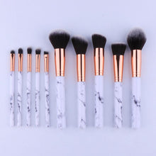 Load image into Gallery viewer, 10Pcs/Set Professional Makeup Brushes Marbling Handle